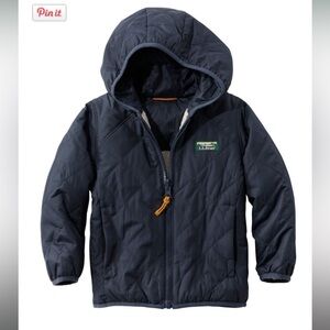 LL Bean “Mountain Bound Reversible Hooded” Jacket in Navy, Size 12-18mos, EUC!!